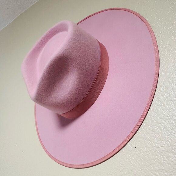 Lack of Color Stardust Rancher Fedora Hat - light Rose Pink size M - Picture 2 of 4